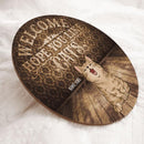 Welcome - Hope You Like Cats - Vintage Wall - Personalized Cat Door Sign