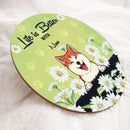 Life Is Better With Dogs - Daisy Field - Personalized Dog Door Sign