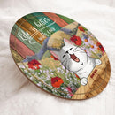 Life Is Better With Cats - Flowers Field - Personalized Funny Cat Door Sign