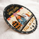 Just A Girl Who Loves Fall And Cats - Personalized Cat Autumn Door Sign