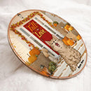 Fall In Love - Pumpkin Harvest Season - Personalized Cat Autumn Door Sign