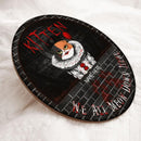 Kitten - We All Meow Down Here - Clown Cat - Personalized Cat Halloween Door Sign