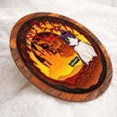 Trick Or Treat - Cats Wear Halloween Costume Front Castle - Personalized Cat Door Sign