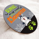 Beware Cute Little Monsters - Monster Headband - Personalized Cat Halloween Door Sign