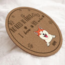 No Need To Knock I Know You Are Here, Pawprints & Bone Door Hanger, Personalized Dog Breeds Door Sign