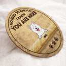 No Need To Knock I Know You Are Here, Rustic Circle Door Hanger, Personalized Dog Breeds Door Sign, Gifts For Dog Lovers