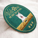 Welcome We Hope You Like Dogs, Rustic Circle Door Hanger, Personalized Dog Breeds Door Sign, Gifts For Dog Lovers