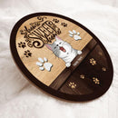 Home Sweet Home - Wooden - Personalized Cat Door Sign
