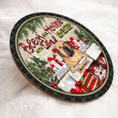 Bless Our Home With Love and Laughter - Personalized Dog Christmas Door Sign