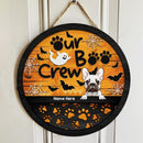 Our Boo Crew - Yellow Color - Personalized Dog Door Sign