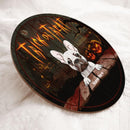 Trick Or Treat - Personalized Dog Halloween Door Sign