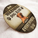 Warning Dog Hair Everywhere - Personalized Dog Door Sign