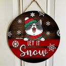 Let It Snow - Christmas Costume - Personalized Cat Door Sign