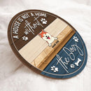 A House Is Not A Home Without The Dog  - Custom Background - Personalized Dog Door Sign