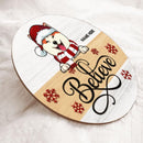 Believe - White Background - Personalized Dog Christmas Door Sign