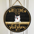 Welcome To The Shitshow, Wooden Door Hanger, Personalized Cat Breed Doormat, Car Lovers Gifts, Front Door Decor