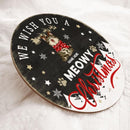 We Wish You A Meowy Christmas, Snowflake & Santa Door Hanger, Personalized Cat Breeds Door Sign, Xmas Front Door Decor