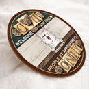 Welcome Cats Any Time, People By Appointment Only, Wooden Black & Brown Background, Personalized Cat Lovers Door Sign