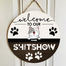 Welcome To Our Shitshow, Welcome Sign, Personalized Cat Breeds Door Sign, Gifts For Cat Lovers, Front Door Decor