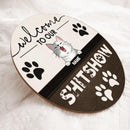 Welcome To Our Shitshow, Welcome Sign, Personalized Cat Breeds Door Sign, Gifts For Cat Lovers, Front Door Decor