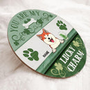 ﻿You Are My Lucky Charm, Four-Leaf Clover Door Hanger, Personalized Dog Breeds Door Sign, Dog Lovers Gifts