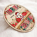 Merry Christmas, Flower Rustic Door Hanger, Personalized Christmas Dog Breeds Door Sign, Front Door Decor