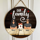 Our Family, Cool Family, Door Hanger, Pet Lovers Gifts, Personalized Dog & Cat Breed Door Sign, Funny Welcome Sign