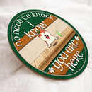 No Need To Knock I Know You Are Here, Shamrock Sign, Personalized Dog & Cat Door Sign, St. Patrick Day Front Door Decor