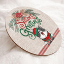 Season's Greeting, Personalized Cat Breeds Door Sign, Christmas Door Hanger, Cat Lovers Gifts
