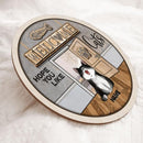Welcome Hope You Like Cats, In House Background, Personalized Cat Door Sign