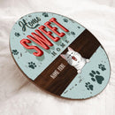 Home Sweet Home, Pastel Blue, Personalized Cat Door Sign