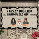 Welcome To Our Home, The Humans Just Live Here With Us, Pet's Paw Print, Personalized Dog & Cat Lovers Doormat