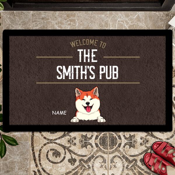 Welcome To My Pub, Welcome Doormat, Personalized Dog & Cat Doormat, Home Decor, Gifts for Pet Lovers