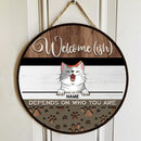 Welcome-ish Door Signs, Gifts For Pet Lovers, Depends On Who You Are Custom Wooden Signs