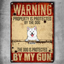 Funny Warning Signs, Gifts For Dog Lovers, Property Is Protected By The Dogs, Welcome Metal Signs