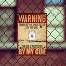 Funny Warning Signs, Gifts For Dog Lovers, Property Is Protected By The Dogs, Welcome Metal Signs