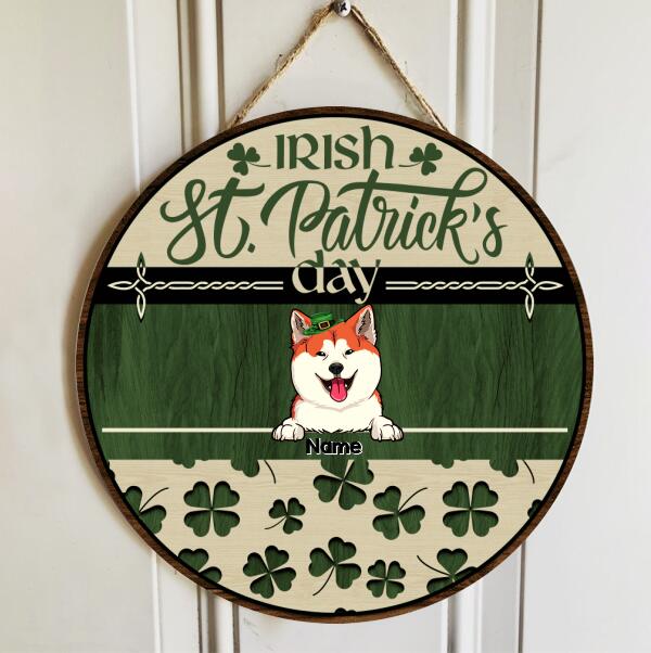 St. Patrick's Day Personalized Wood Sign, Gifts For Pet Lovers, Holiday Custom Wooden Signs