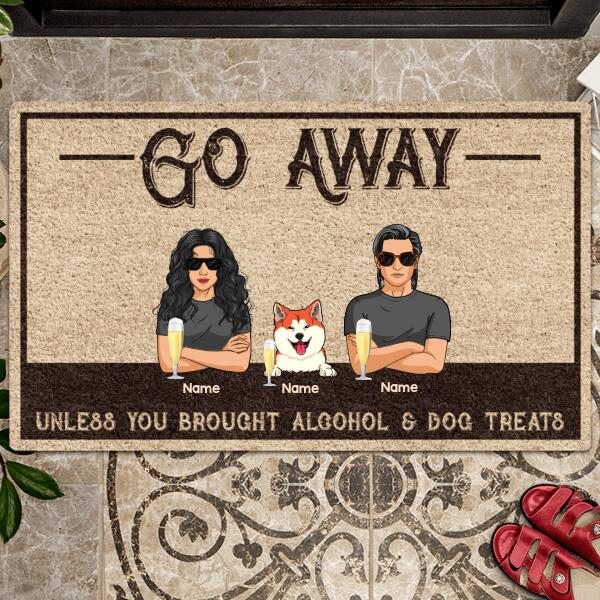 Go Away, Unless You Brought Alcohol & Dog Treats, Gifts For Dog Lovers, Personalized Dog Breed Doormat
