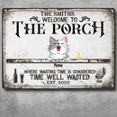 Metal Welcome Sign, Gifts For Pet Lovers, Welcome To The Porch Where Washing Time Is Considered Time Well Wasted