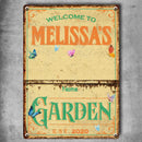 Metal Welcome To Garden Sign, Gifts For Pet Lovers, Colorful Butterfly Sign, Personalized Housewarming Gifts