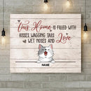 Personalized Cat Breeds Canvas, Gifts For Cat Lovers, This Home Is Filled With Wagging Tails Wet Noses And Love