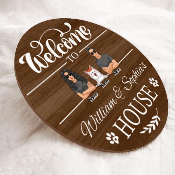 Welcome Door Signs, Gifts For Pet Lovers, Welcome To Pet Lovers House Custom Wooden Signs