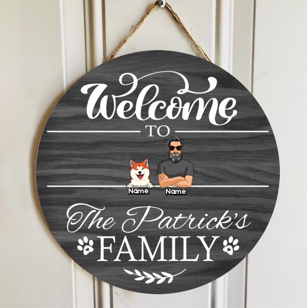 Welcome Door Signs, Gifts For Pet Lovers, Welcome To The Family Custom Wooden Signs, Custom Housewarming Gifts