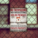 No Soliciting Metal Yard Sign, Gifts For Dog Lovers, Private Property Violators Will Be Prosecuted Warning Signs