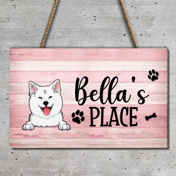 Welcome Custom Wooden Signs, Gifts For Pet Lovers, Welcome Dog & Cat's House Rectangle Shape Sign