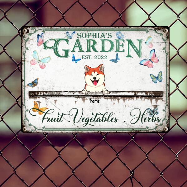 Metal Garden Sign, Gifts For Pet Lovers, Fruit Vegetables Herbs Animal Personalized Housewarming Gifts