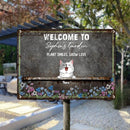 Metal Garden Sign, Gifts For Pet Lovers, Plant Smiles Grow Love Flowers Welcome Signs