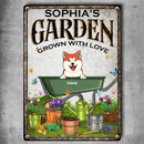 Metal Garden Sign, Gifts For Pet Lovers, Grown With Love Plant & Butterfly Personalized Housewarming Gifts
