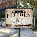 Metal Kitchen Sign, Gifts For Pet Lovers, Made With Love Eat Well Laugh Often Love Much Personalized Metal Signs