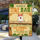 Metal Tiki Bar Signs, Gifts For Pet Lovers, Where The Laughter Is Free Tropical Style Welcome Signs